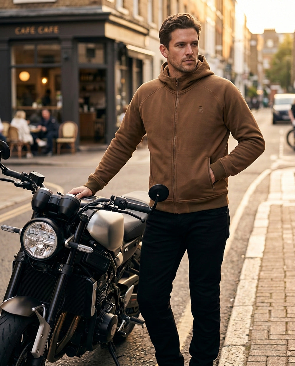 Wellington Hooded Motorcycle Sweater