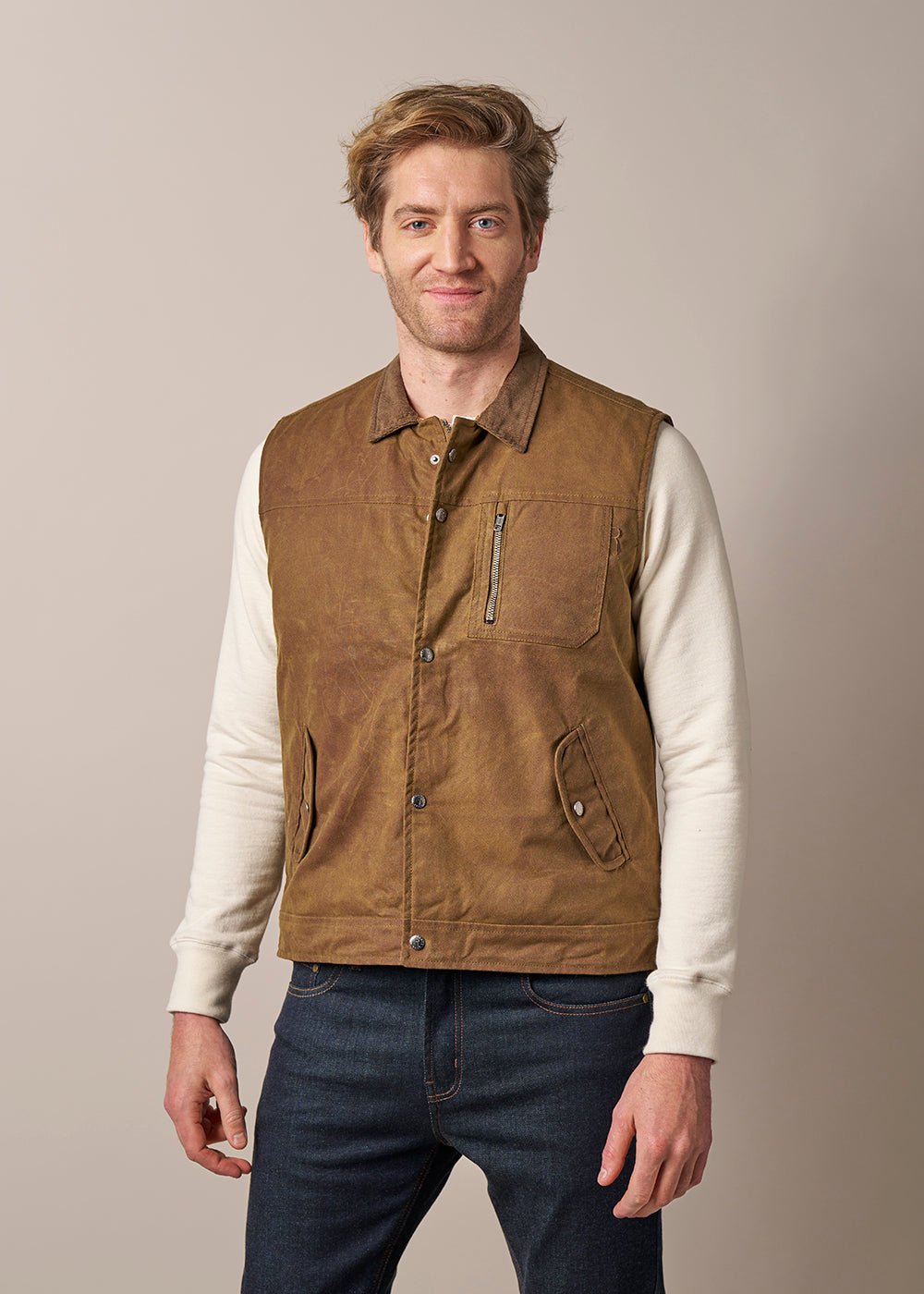 Spadina Waxed Motorcycle Vest -