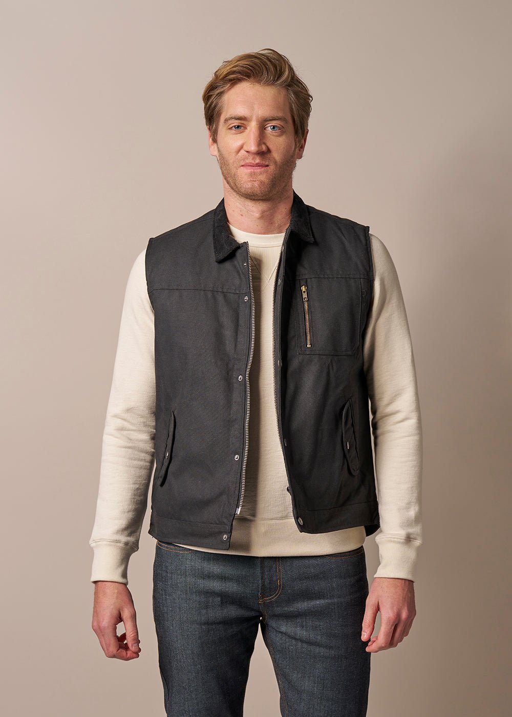 Spadina Waxed Motorcycle Vest -